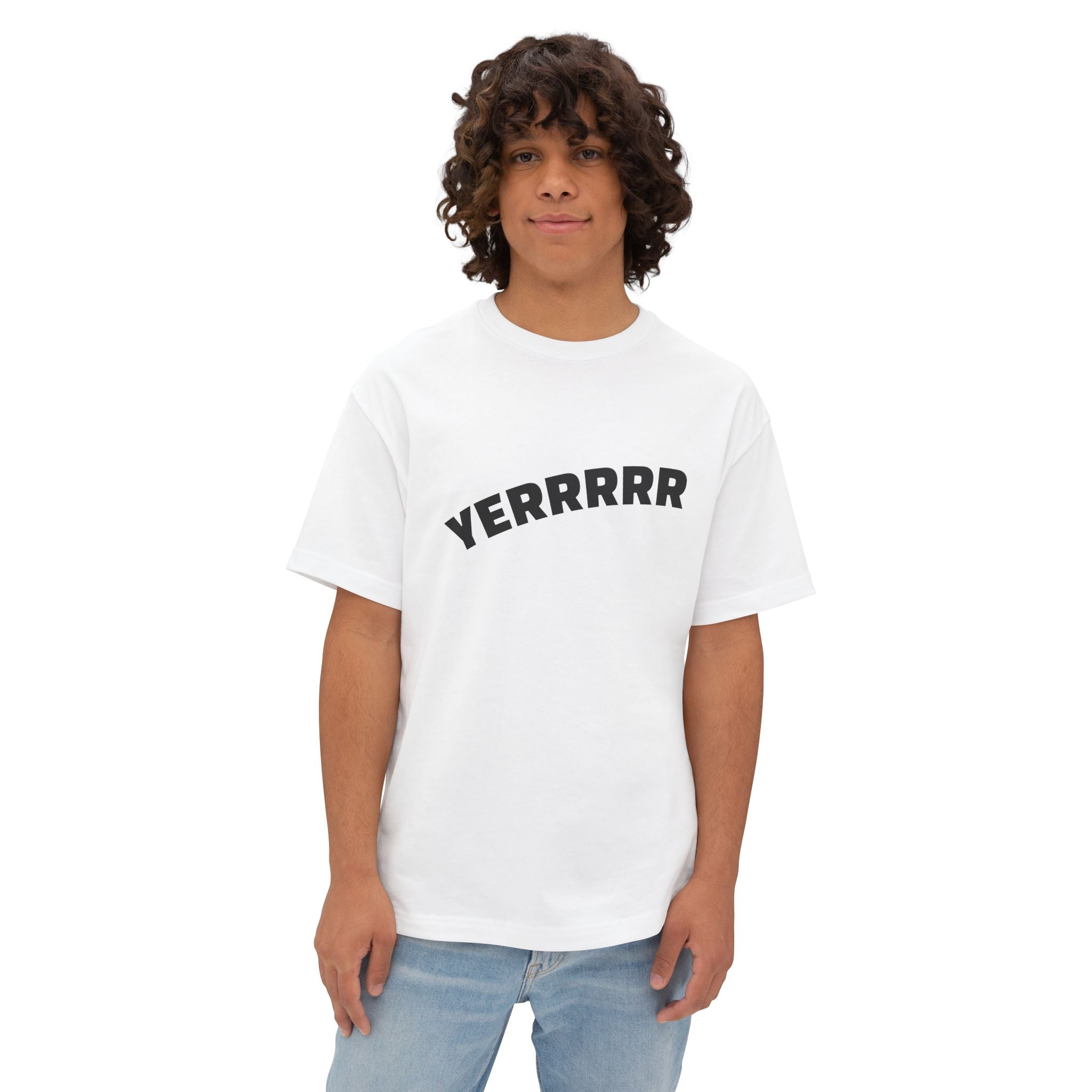 YERRRRR Boxy Tee — Oversized Streetwear Shirt, NYC Slang Graphic Tee