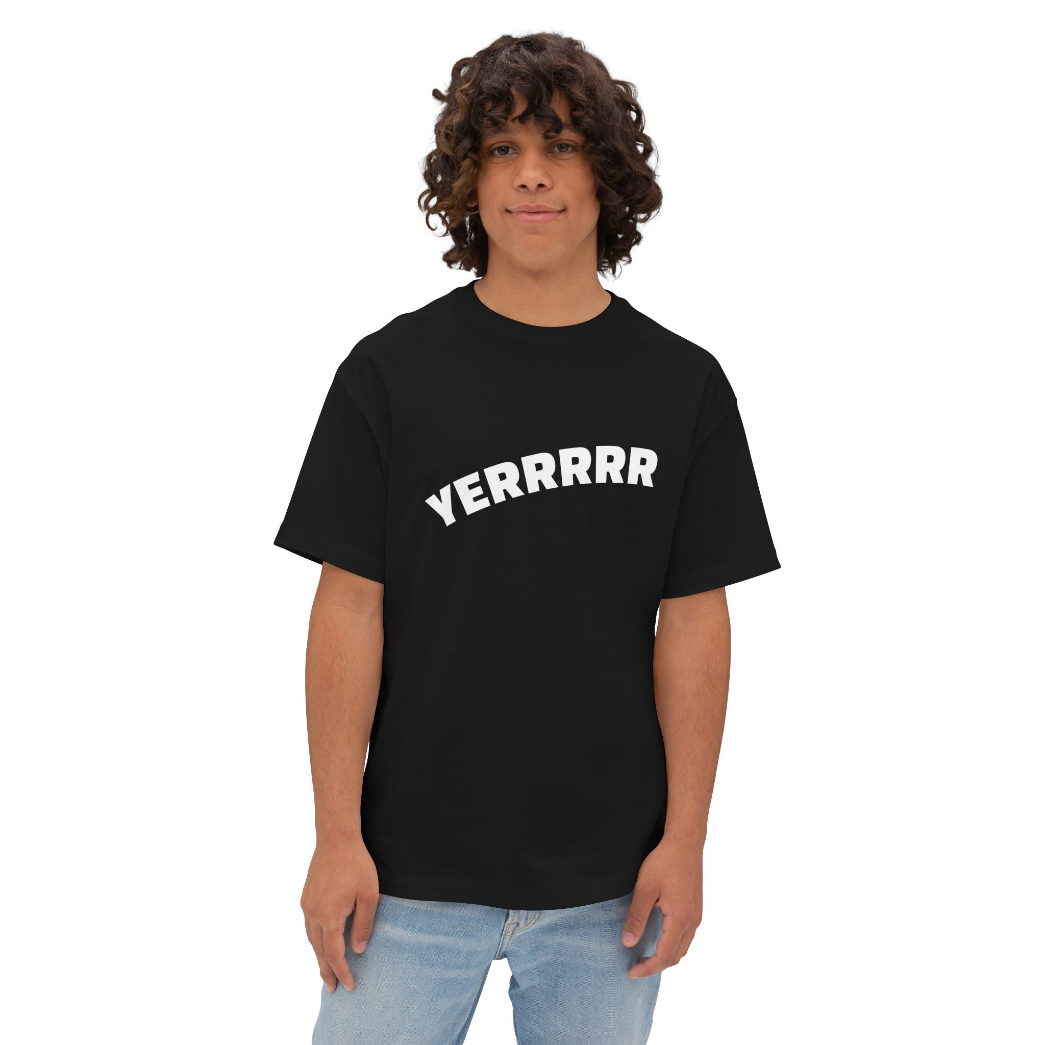 YERRRRR Boxy Tee — Oversized Streetwear Shirt, NYC Slang Graphic Tee